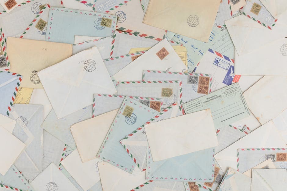 Lettre et enveloppe vintage