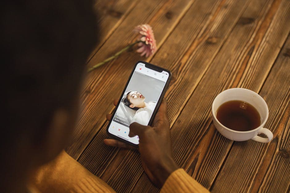 Smartphone with dating app